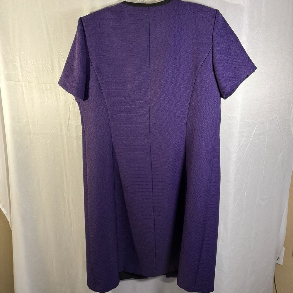 Danny & Nicole Women’s Size 16 Purple Black Dress & Short Sleeve Jacket 2 Piece - Picture 16 of 16